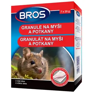 Bros - Granule na myši, krysy a potkany 7 x 20 g