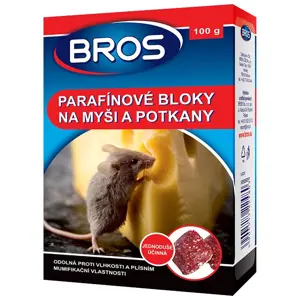 Bros - Parafinové bloky na myši, krysy a potkany 100 g