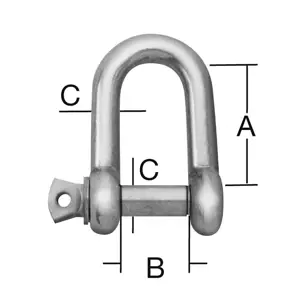 D-třmen 20 x 10 x 5 mm zn 2 ks