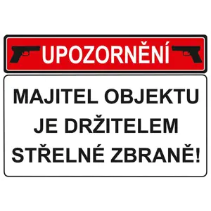 Fólie majitel má zbraň 210x148mm