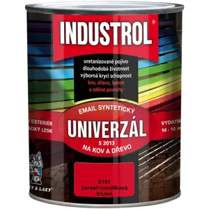 Industrol uni 8191 červeň rumělková tmavá  0,75l