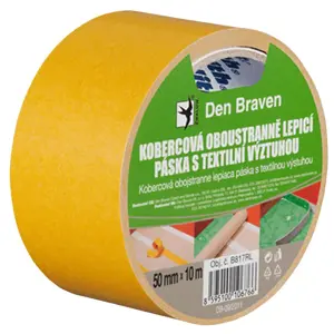 Kobercová oboustranně lepicí páska s  textilní výztuhou Den Braven 50 mm x 25 m