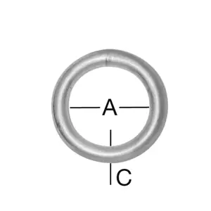 Kroužek 40 x 8 mm zn 2 ks