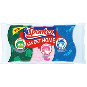 Kuchyňská houba Sweet home celulózová – 3 ks Spontex