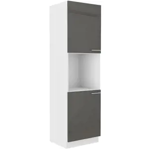 Kuchyňská Skříňka Lara 60dp-210 2f Bb Mdf Šedá Lesk