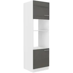 Kuchyňská Skříňka Lara 60dpm-210 2f Bb Mdf Šedá Lesk