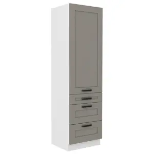 Kuchyňská skříňka Luna claygrey/bílá 60DKS-210 3S 1F