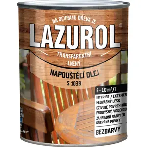 Lazurol napouštěcí olej přírodní 0,75l