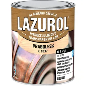 Lazurol Pragolesk nitrocelulózový lak na dřevo 0,75l