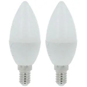 LED žárovka candle svíčka 5W E14 3000K 450LM, 2 pack