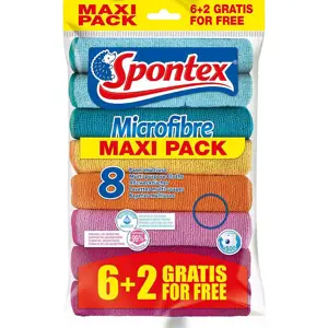 Microfibre 6+2 sada útěrek Spontex