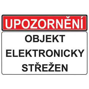 Objekt elektronicky strezen 210x148mm