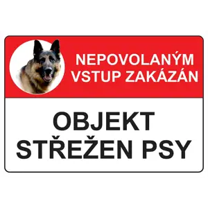 Objekt střežen psy 210x148mm