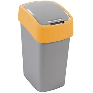 Odpadkový koš flip bin 10l 190168 stříbrno/oranž.