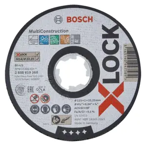 Plochý řezný kotouč multi x-lock 125mm x 1mm