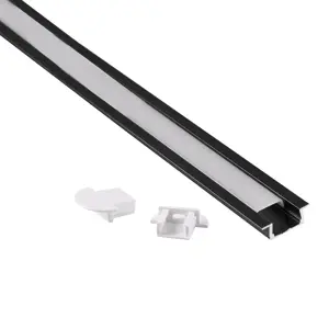 Produkt Podomítkový hliníkový profil pro LED pásky, délka 1 m, barva: černá