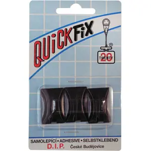 Quickfix háček samolepicí typ 4  - 3ks - černý