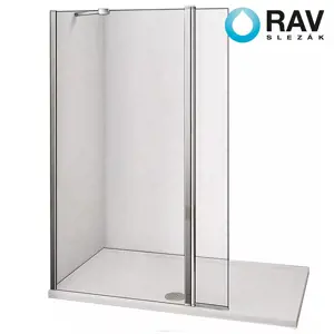 RAV-SLEZÁK Stěna walk-in Dafne (90+30)x195 čirě – chrom