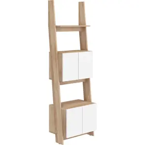 Regál Rack 60cm 2D Dub Sonoma/Bílá