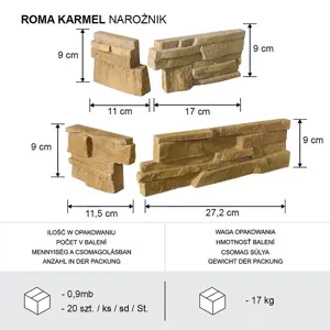 Rohový kámen  Roma carmel  bal=0,9mb