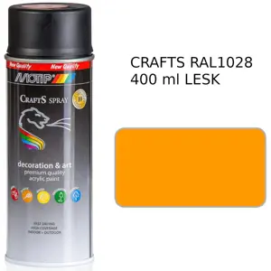 Sprej Crafts žlutá RAL1028 400ml