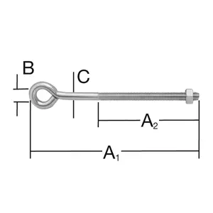 Šroub s okem 150 x 6 zn 2 ks