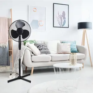 Stojanovy ventilátor 40 CM s označením CE černá 16˝ PSF1616B