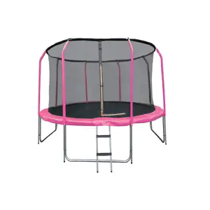 Trampolína COMFORT 366cm růžová s žebříkem