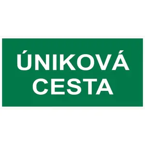 Úniková cesta, samolepka