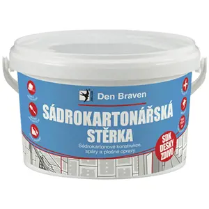 Víceúčelový brousitelný tmel Sádrokartonářská stěrka Den Braven 1,5 kg