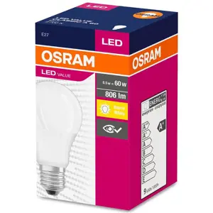 Žárovka LED 9,5 W / 827 e27 Value cl A 60 Fr