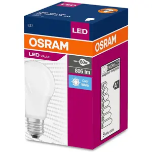 Žárovka LED 9,5W/840 E27 Value Cl A 60 Fr