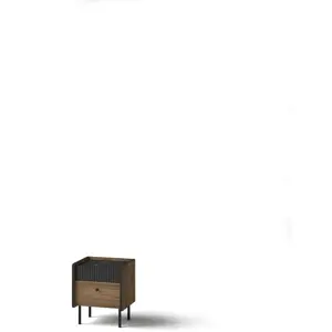 Produkt Noční stolek PARKER 12, ořech / san sebastian / černý mat