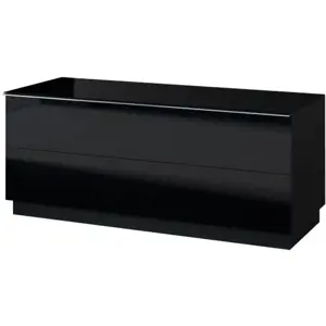 Tv stolek HEMI 41 černá / černé sklo