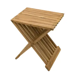 DEOKORK Zahradní odkládací stolek FLOW (teak)