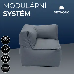 Produkt DEOKORK Zahradní textilní rohový díl MODULTEX (šedá)