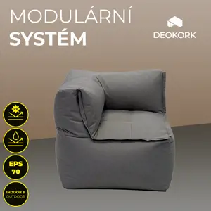 Produkt DEOKORK Zahradní textilní rohový díl MODULTEX (šedo-hnědá)